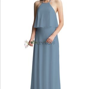 Slate halter open back dress